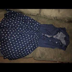 Rue 21 Navy Blue Polka Dress